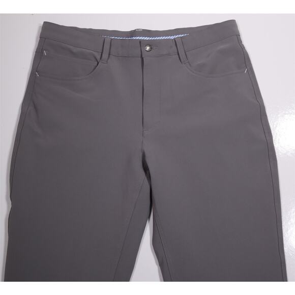 Footjoy Athletic Fit Gray Performance 5 Pocket Pants Trousers Men's 34x30 - Picture 1 of 7